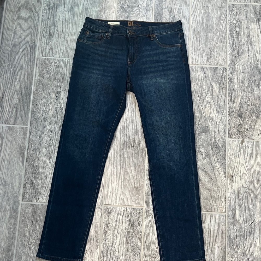 Kut from the Kloth Women's Dark Indigo Slim Boyfriend Jeans